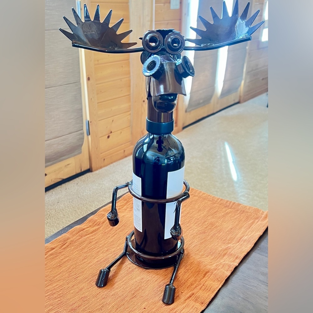 Custom Moose wine holder